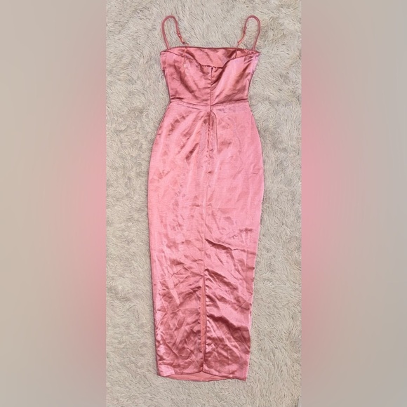 NWOT HOUSE OF CB 'Costanza' Bright Peach Maxi Dress sz XS - Picture 5 of 8